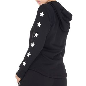 Black star sleeve hoodie